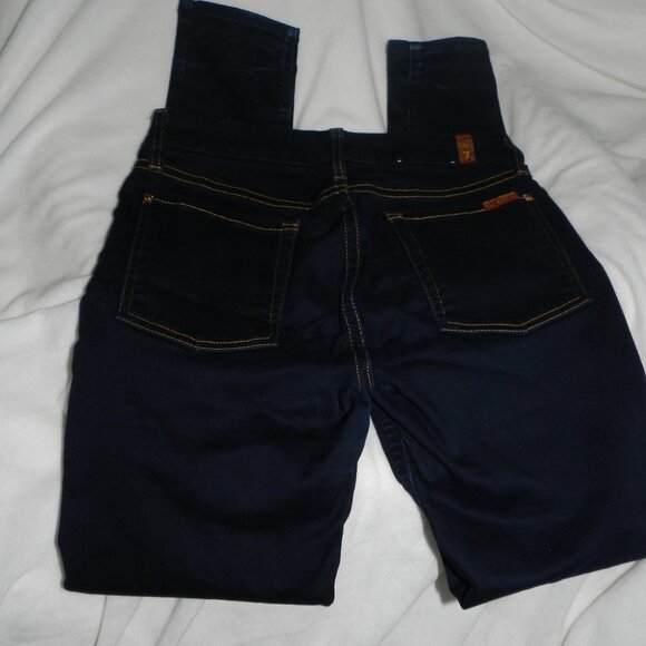 7 For All Mankind Size 28 Skinny Midrise Dark Wash Denim Jeans🆕📦⌚🏃🏻💨⚡🚚 - Picture 11 of 16